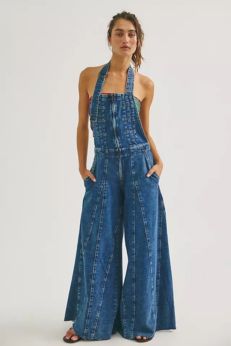 Free People Vista Apron Overalls, NWT